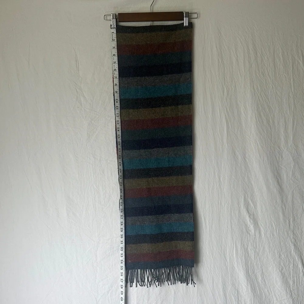 Striped Fringe Scarf in Earth Tones